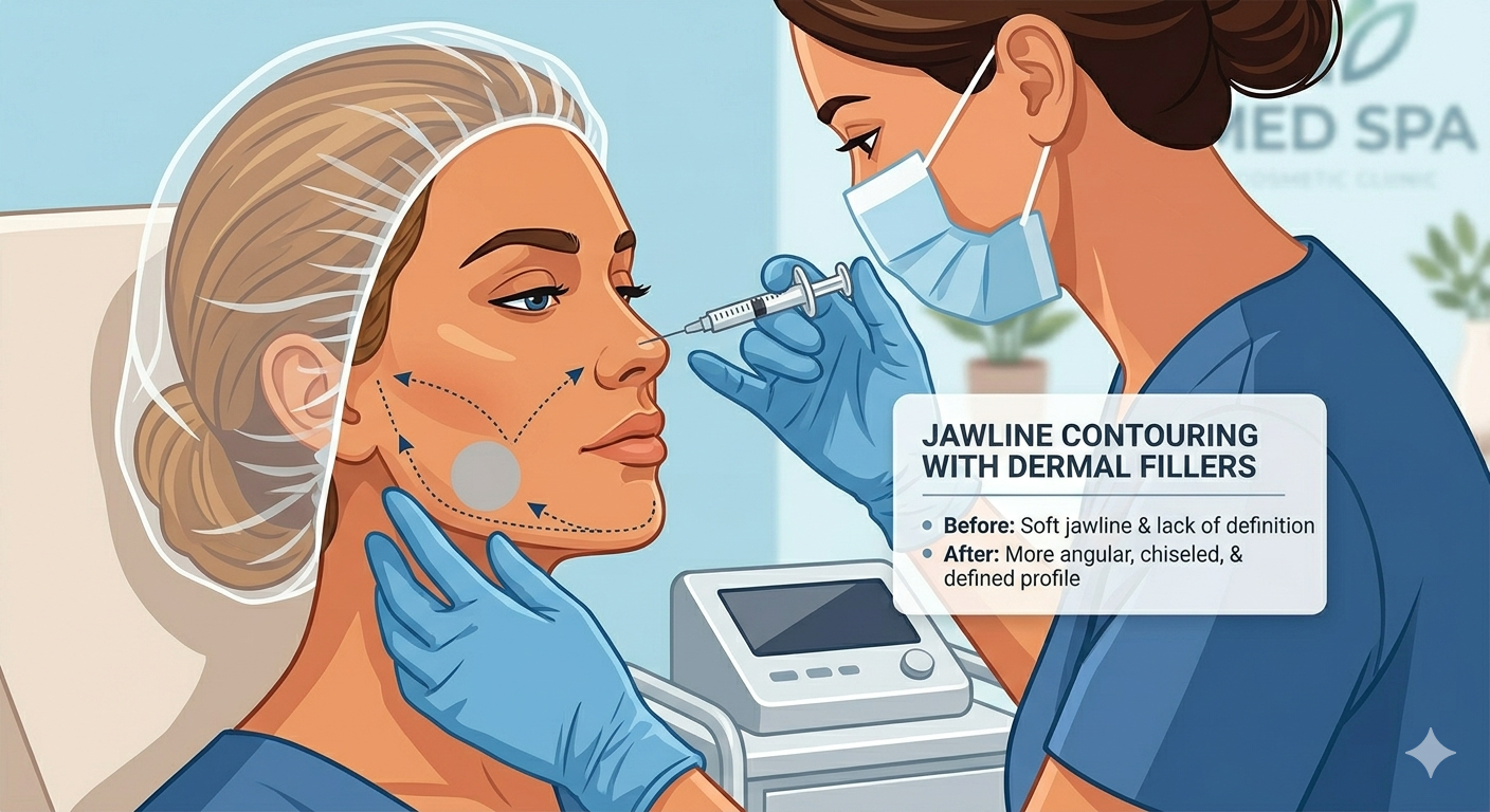 Jawline Contouring with Dermal Fillers Creating Definition best medspa nyc